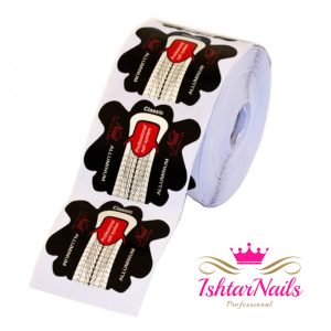 Chablons - Nail Form Silver Flowers Amande 500pces - Imagen 2